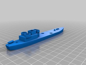landing craft guns medium 1300 vehicles gunboat model ship naval wargames wargaming 3d print model - Mito3D