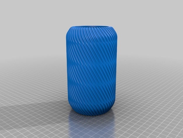 vase cylinder twist decor flower twisted 3D print model - Mito3D