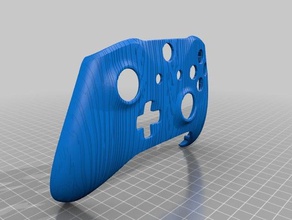 xbox one personalizadas del controlador cáscara grano de la madera edición video juegos detallada placa frontal piel envuelva 3d print model - Mito3D