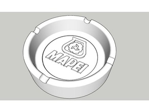 ashtray v2 changeable logo silicone molding diy 3d print model - Mito3D