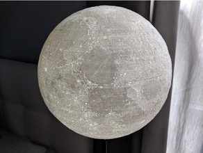 9-polegadas lua lâmpada pequena ikea hemma de tabela decoração 3d print model - Mito3D