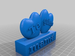 corazon dia de la madre 3d l'impression 3d print model - Mito3D