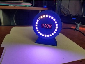 neopixel clock case office 3d print model - Mito3D