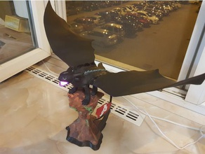 desdentados httyd diodo emissor de luz esculturas dragão animação da dreamworks eletrônica estátua treinar o seu 3d print model - Mito3D