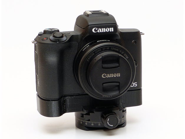 canon eos m50 grip arca swiss rail camera 3D print model - Mito3D