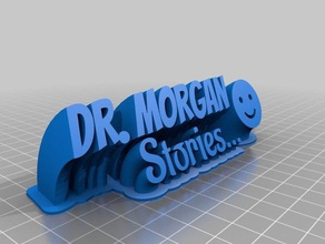 morgan nom de la plaque texte personnalisé 3d print model - Mito3D