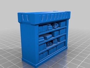bookcase playsets bookshelf dnd furniture heroquest miniature miniatures model 3d print model - Mito3D