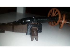 playmobil 1970s civil war cannon repair part top clip toy game accessories 3d print model - Mito3D