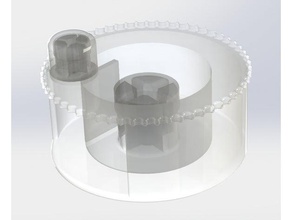 soft tape measure spool organization 3d print model - Mito3D