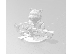 rocket raccoon arma vingadores da marvel esculturas 3d print model - Mito3D