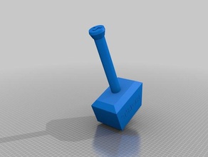 thors hammer soporte de papel higiénico cuarto baño 3d print model - Mito3D