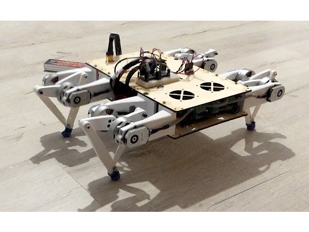 robot quadrupede motori brushless robotica 3D print model - Mito3D