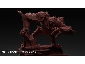 obsidian behemoth creatures 3d printing 9th age dnd monster stl tabletop ninth wargame wargaming warhammer 40k 3d print model - Mito3D