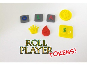 roll player upgrade tokens boardgame games boardgames accessories components board game 3d print model - Mito3D