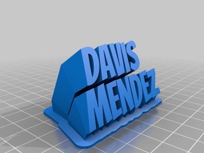 davismendez text office angepasst 3d print model - Mito3D