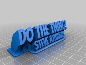 steve 2-line name plate text office customized 3d print model - Mito3D