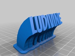 ludivine kundengebundene 3d print model - Mito3D