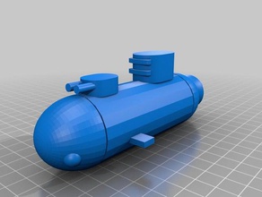 submarino 3d impresión 3d print model - Mito3D