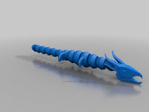 articulada serpentina dragão 3d impressão 3d print model - Mito3D