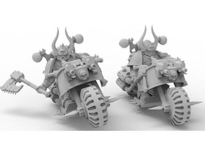 chaos motard 40k marine de l'espace warhammer 3d print model - Mito3D