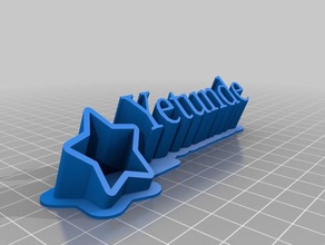 yetunde 2-nom de la ligne plaque texte personnalisé 3d print model - Mito3D