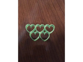 small hearts cookie cutter food drink cutters 3d print model - Mito3D