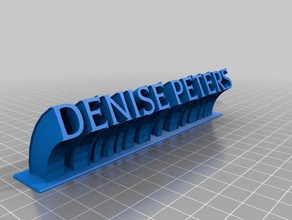 denise 2-nome de linha da placa texto office personalizado 3d print model - Mito3D