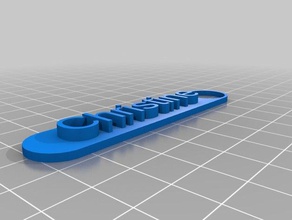 christine nombre de la etiqueta llaveros personalizado 3d print model - Mito3D