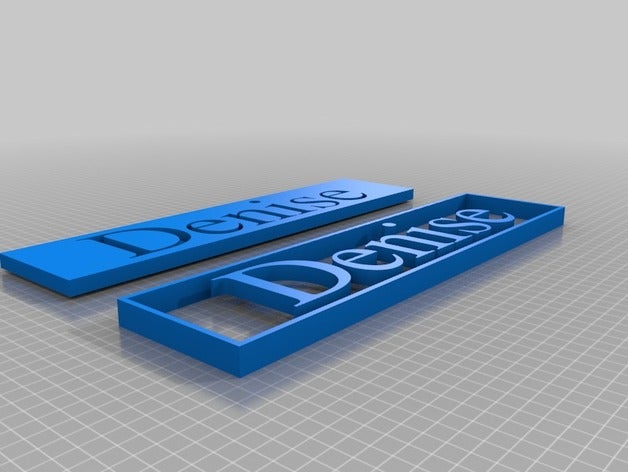 denise simple placa con el nombre signos logotipos personalizado 3D print model - Mito3D