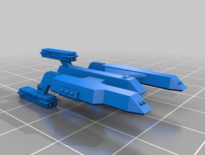 hairball dreadnought toys games fleet scifi starship trek 3d print model - Mito3D