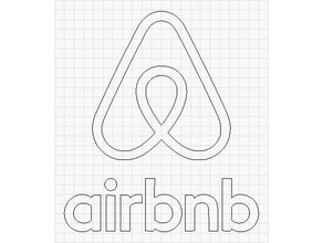 airbnb logotipo de dxf signos logotipos cnc el láser lasercut 3d print model - Mito3D