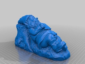 dormir gnome k-remix jardín remix de 3d print model - Mito3D
