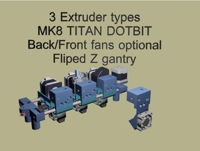 robo3d r1 direct-drive-mod 2019 dotbit titan Drucker Extruder 3d print model - Mito3D
