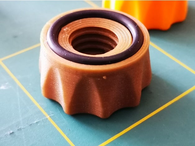 sigillante ugello della cartuccia cap remix parti di silicone silikon silikonspritze verschlusskappe 3D print model - Mito3D