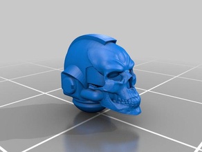 spooky skull-rahip kask yöneldi oyunlar 40k ordu bitz chaplain karanlık melekler hq birimi lider sadıklar wargame warhammer 3d print model - Mito3D