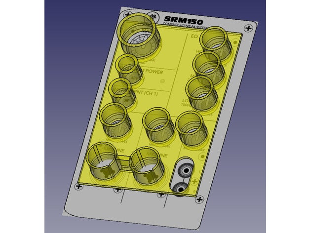 mackie srm 150 transporte de bloqueio a música freecad v016 altifalante 3D print model - Mito3D