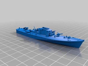 fairmile mgb 1300 vehicles boat cruel seas wargaming 3d print model - Mito3D