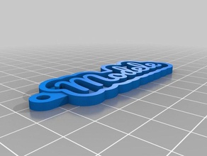 modele key chain your personal name keychains customized 3d print model - Mito3D
