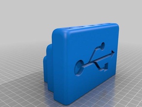 usb titular 3d impressão office ferramenta de escritório 3d print model - Mito3D