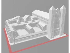 gothic stronghold building 6mmepic scale40k buildings structures sci-fi scifi warhammer 40k 3d print model - Mito3D