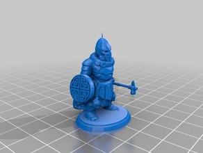 dnd characters dwarven guard toy game accessories dwarves miniatures 3d print model - Mito3D