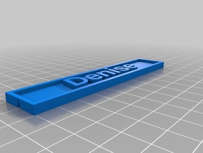 denise kısa plaka isim özelleştirilmiş 3d print model - Mito3D