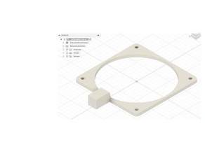 ventilatorhalterung 90 mm f r gew chshaus zb 15 x alfer quadratrohr greenhouse fan bracket square tube 3d print model - Mito3D