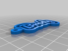brody keychains customized 3d print model - Mito3D