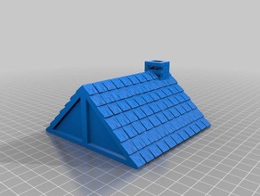 shingled no telhado 4in 2528mm fantasia edifícios brinquedo jogo os acessórios rpg tampo de mesa wargame 3d print model - Mito3D