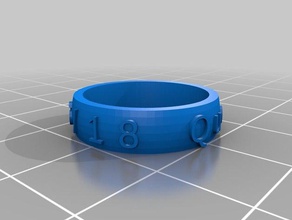 my customized ring optional text creator customiser 3d printing 3d print model - Mito3D