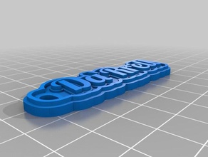 mi personalizados multilínea tag llavero darrell llaveros 3d print model - Mito3D