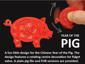 year pig animals annual asia celebration china chinese cultural culture decorated decoration design designer festival fob fun household key muzz64 novel novelty one piece print place spin spinner spinning tradtion unique yar zodiac 3d print model - Mito3D