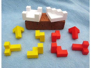 more pentacube construction puzzles openscad 3d print model - Mito3D