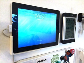 ipad 2 wall mount office holder 3d print model - Mito3D
